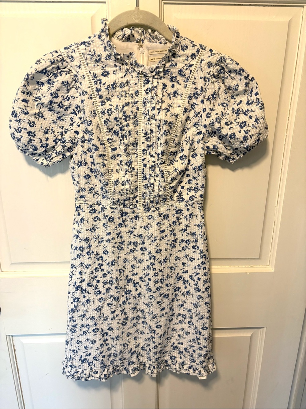 Urban Outfitters & Laura Ashley blue white floral mini dress size Xs x-small
